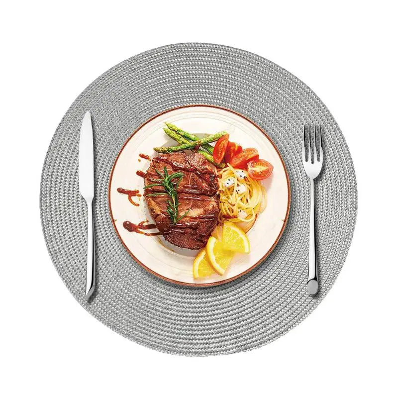 Round Home Placemat Insulation PP Dining Table Mat Biodegradable Qme A7