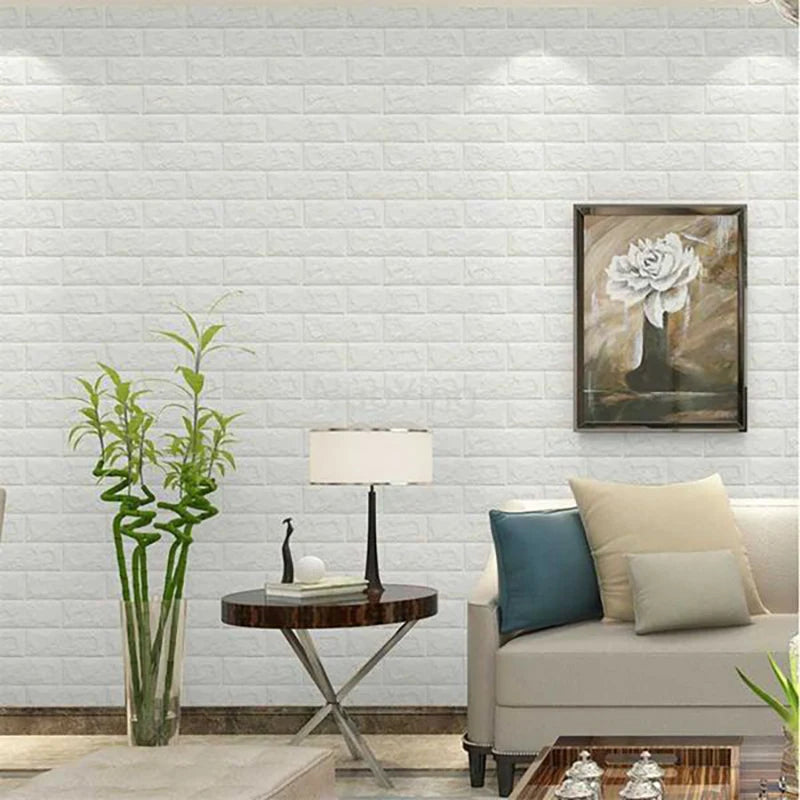 3D Wallpaper XPE Foam Material Wall Stickers for Kitchen Bedroom Living Room and Mor Self Adhesive Vinyl Wall Art Essential Qme