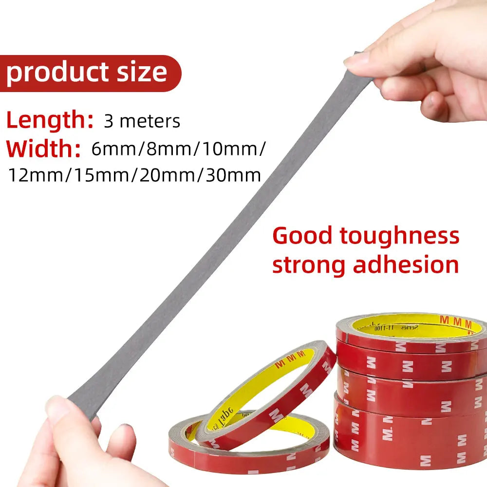 Extra Strong Double Sided Adhesive Tape Car Special Fixed Waterproof Sealing Tape Heat Resistant Acrylic Foam Adhesive Tape Qme