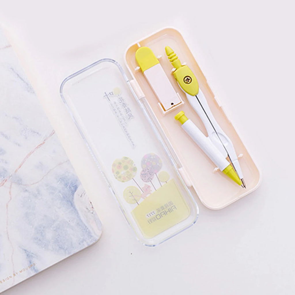 Drawing Compass Math Geometry Tools for Circles School Supplies for Students Stationery Items Teacher Teaching Tools Qme Light Green