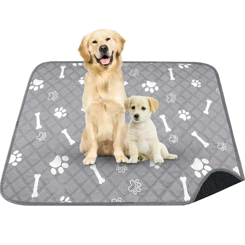 1 piece of reusable pet training mat for dogs, suitable for beddings, boxes, wiping, floors, fences, sofas, and cars Qme Grey bone
