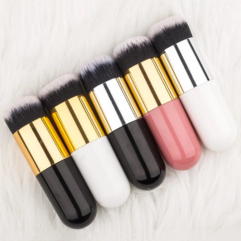 Chubby Pier Foundation Brush Flat Cream Makeup Brushes Professional Qme