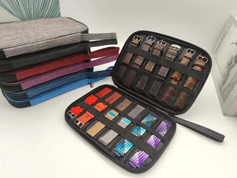 bag Multifunction Travel Carrying for Watch Strap Storage Bag Pouch Portable Case Box for Data cable 300D waterproof fabric Qme