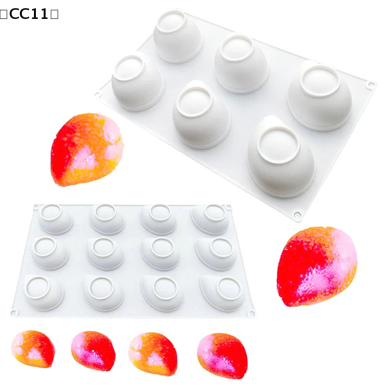 Fruit Series Silicone Mold Mango Shape Baking Chocolate Mousse Cake Qme