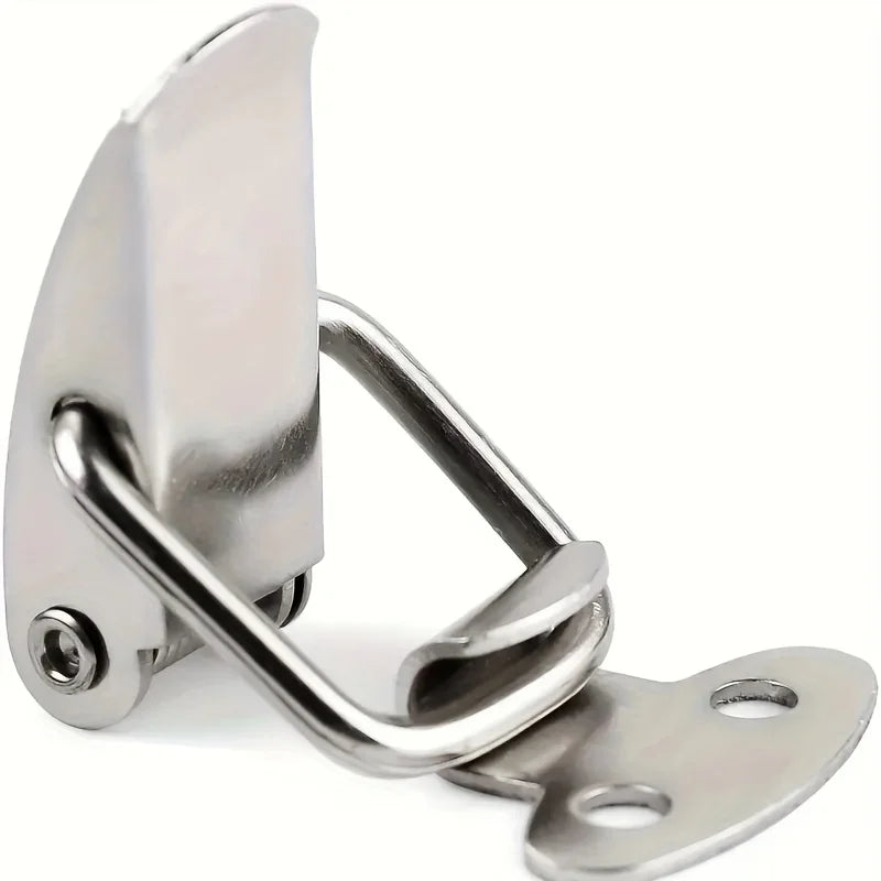 4-Piece Durable Spring Rod Latch Clip - Stylish Modern Toggle Catch Lock for Toolbox Catch Leather Box Lock, Safety Lock Qme