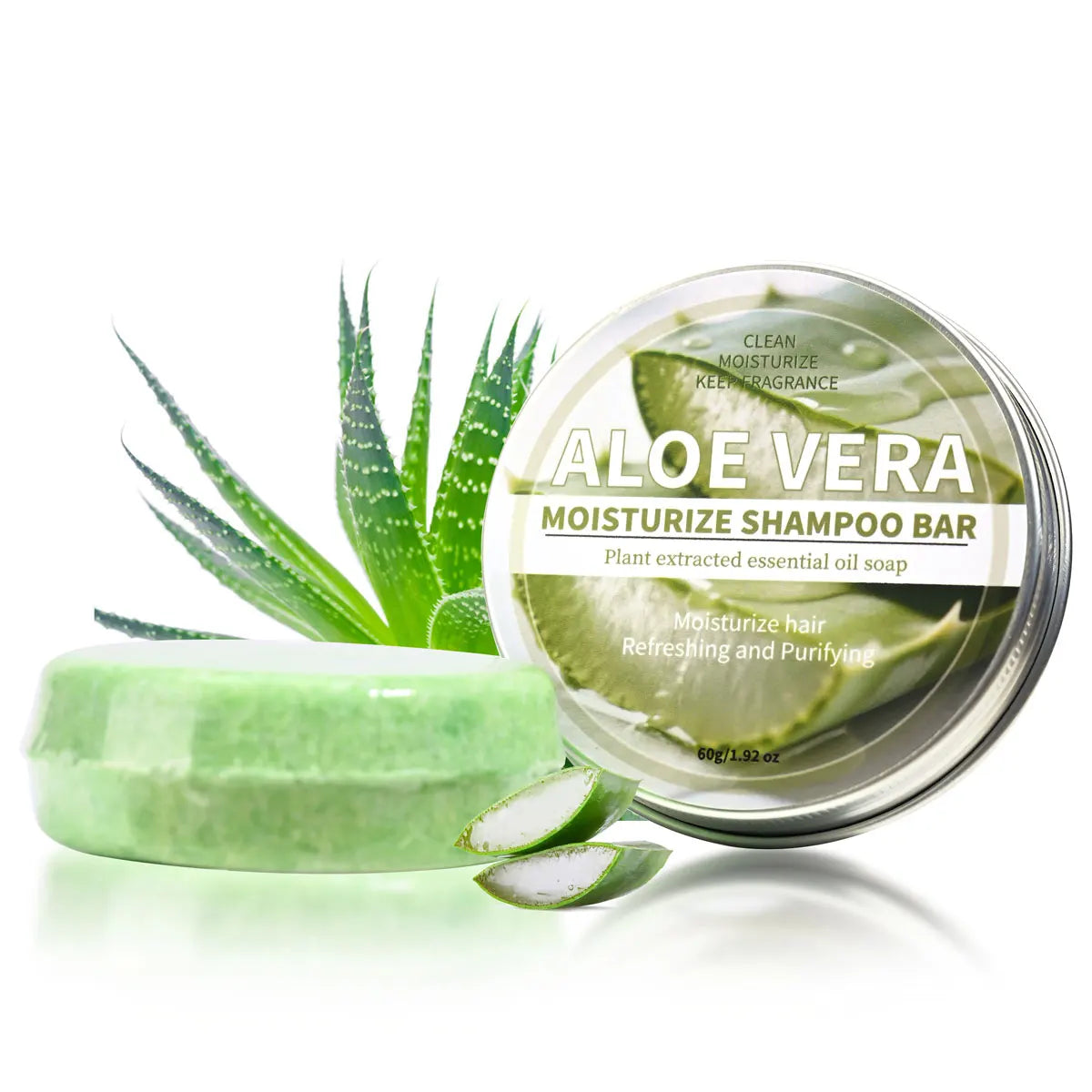 Aloe Vera Moisturizing Shampoo Bar Plant Extract Essence Deep Qme