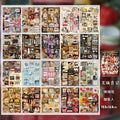 24/48 Sheets Die cut Stickers book Cartoon Aesthetics Decorative handmade Scrapbooking supplies Japanese Stationery Stickers Qme H