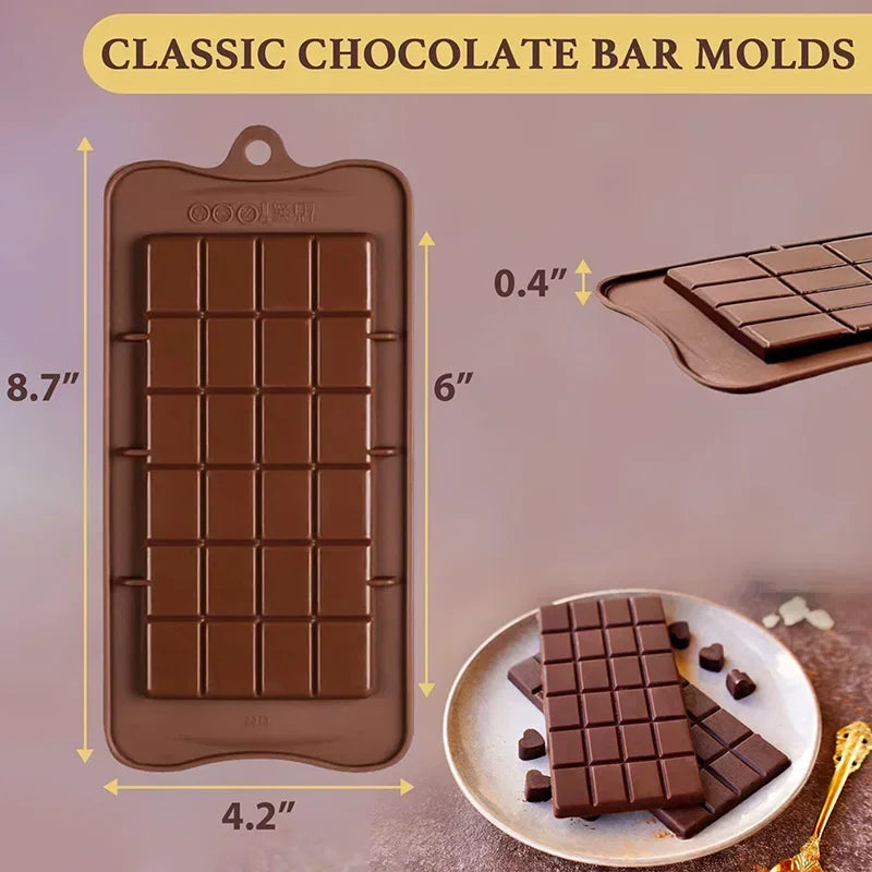 Chocolate Bar Molds Silicone Bars Making Fondant Coffee Mould BPA Qme