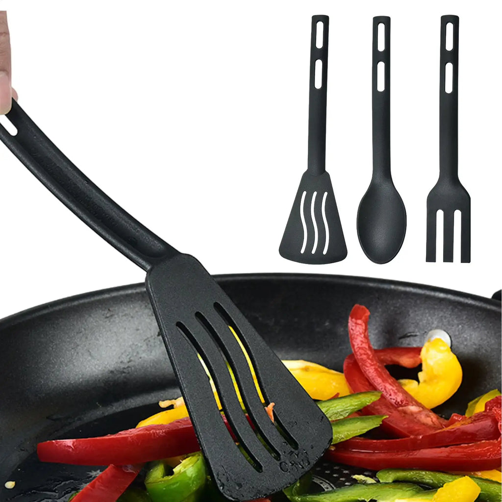 Kitchen Tool Set Nylon Cooking Tools Set Sturdy Cutlery Kit With Non-Stick Spatulas Comfortable Handle Cookware Accessories Qme