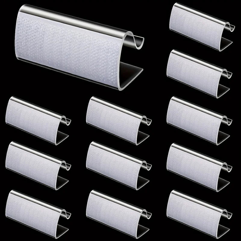 12PCSTable skirt clip,Transparent tablecloth clip,Skirt clip,Suitable for indoor and outdoor activities、Wedding、Meeting、Party Qme 12pcs