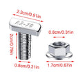 T-slot Bolts Stainless Steel T-shaped Hammer Head Screw Heavy-duty Qme China Mainland Silver 01