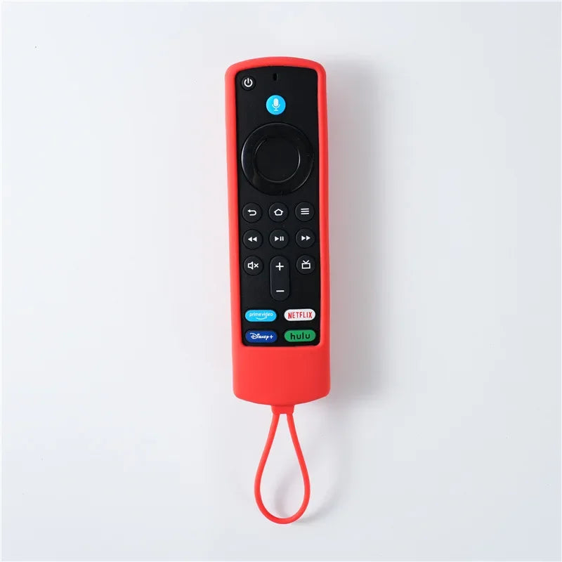 Silicone Remote Pretective Cover For Fire Stick 4K MAX/ 3rd Gen Fire TV Remote Case Glow in The Dark Anti-drop Dustproof Case Qme Red