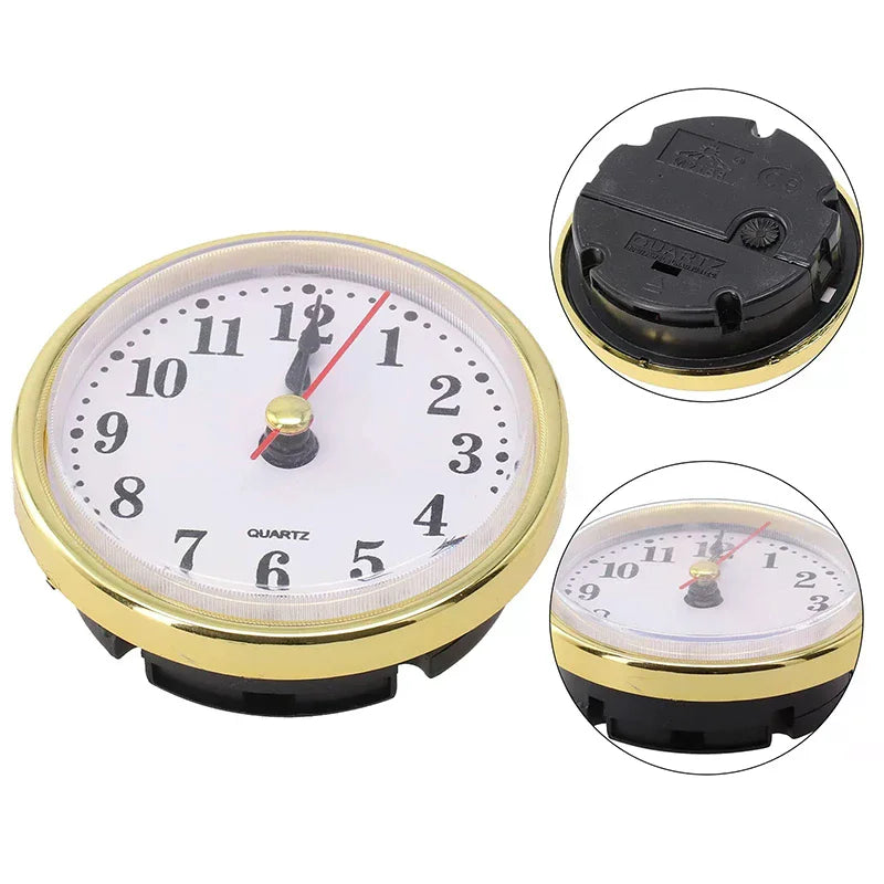 Clock Craft Quartz Movement Dia65mm Round Clocks Insert Roman Number Little Clock Arabic Numbers Wall Decor Qme