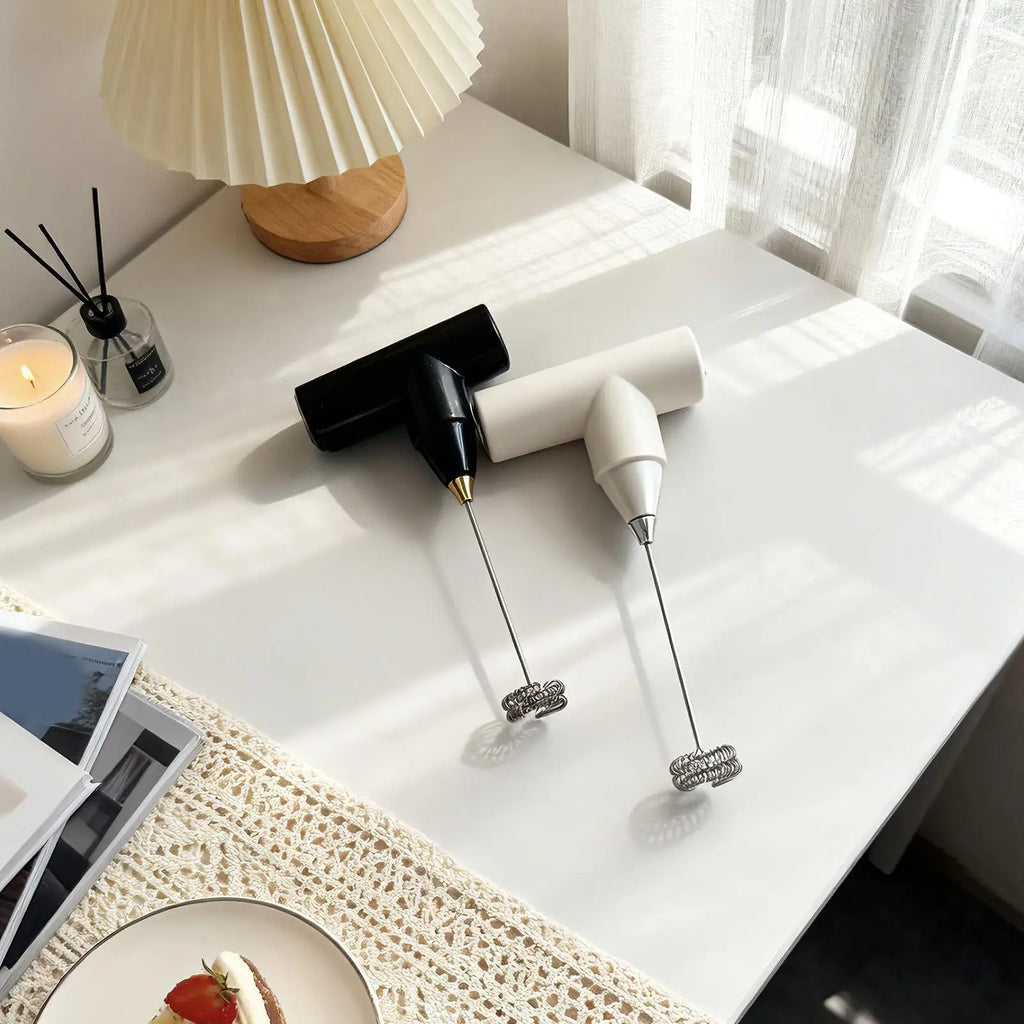 Electric Mixer Milk Beater Double Head Coffee Frother Foamer Machine Stainless Steel For Home Kitchen Wholesale&Dropship Qme