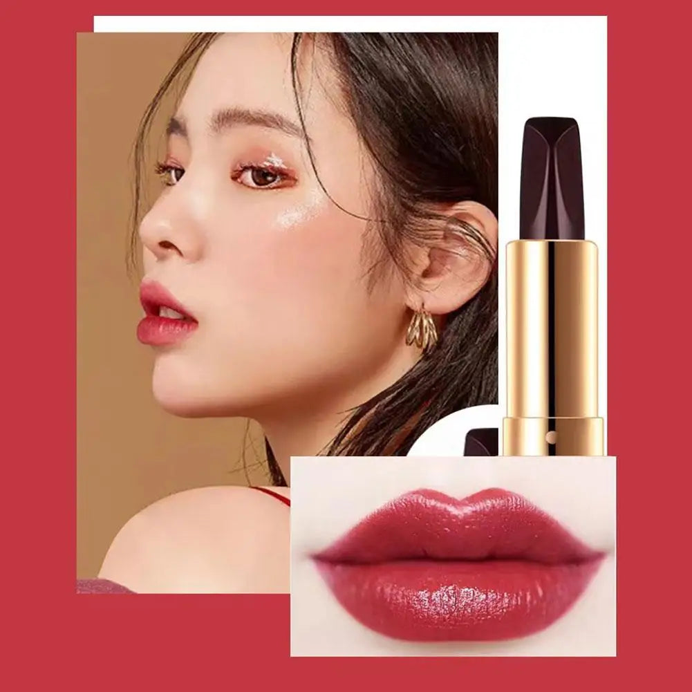 2PCS Aloe Vera Tricolor Color Changing Tint Lipstick Lasting Moisturizing Discolored Lip Gloss Aloe Vera Lip Balm Non-Stick Cup Qme