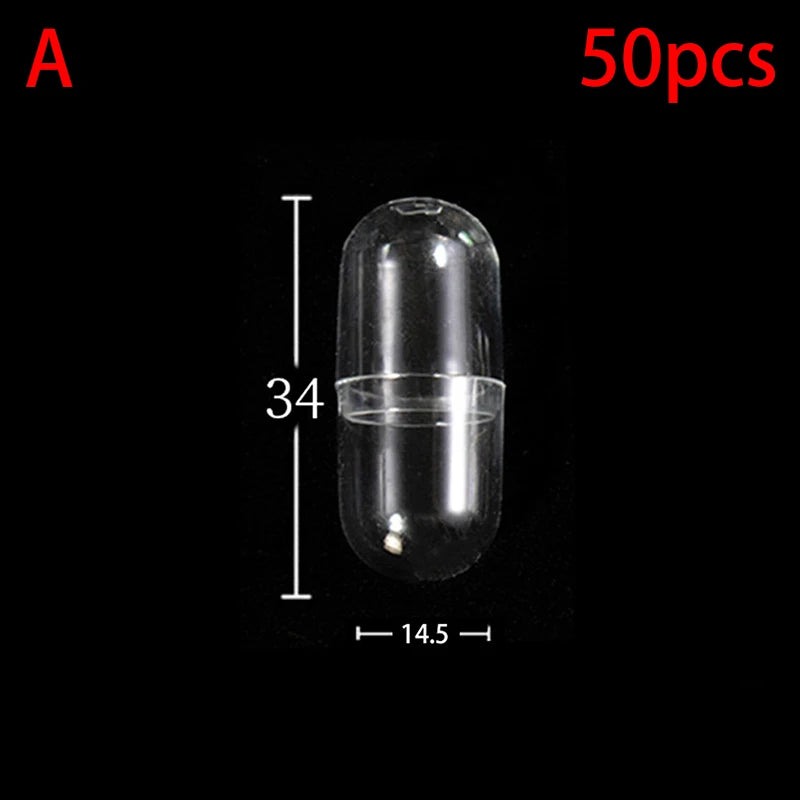 Lot Paintball Capsule Organizer Pill Case Mini Empty Plastic Balls Qme A