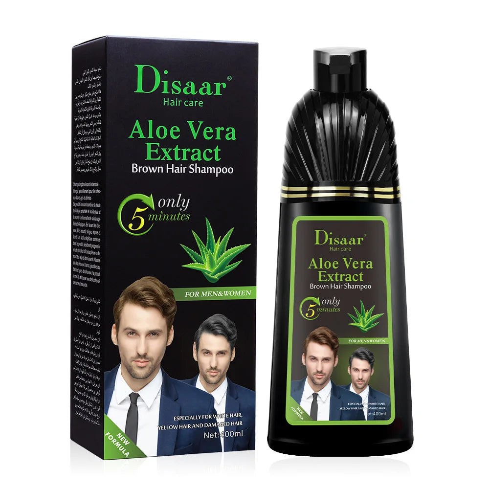 DISAAR 400ML Cover Grey Hair Morocco Argan Oil Care Fast Magic Black Hair Shampoo Dye Repair Damaged Improve Split Hair Rough Qme 400ml brown DS5722