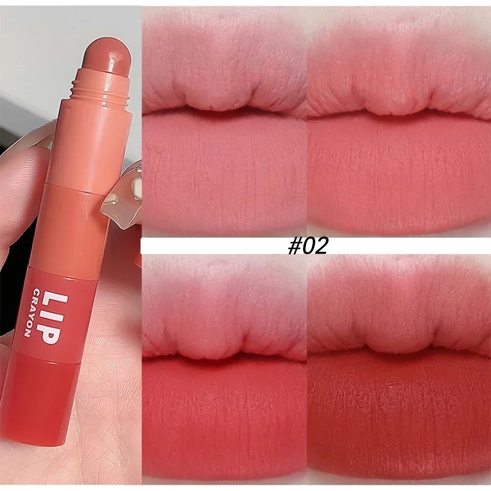 Lipstick Lip Gloss 4 Colors 1 Matte Velvet Pen Lipliner Waterproof Qme 4 Colors In 1-1 1