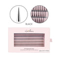 NATUHANA A-curl Fish Tail Lash Extensions DIY Pre-made Clusters 6 Qme A-2(6Rows) C 0.07mm|9mm