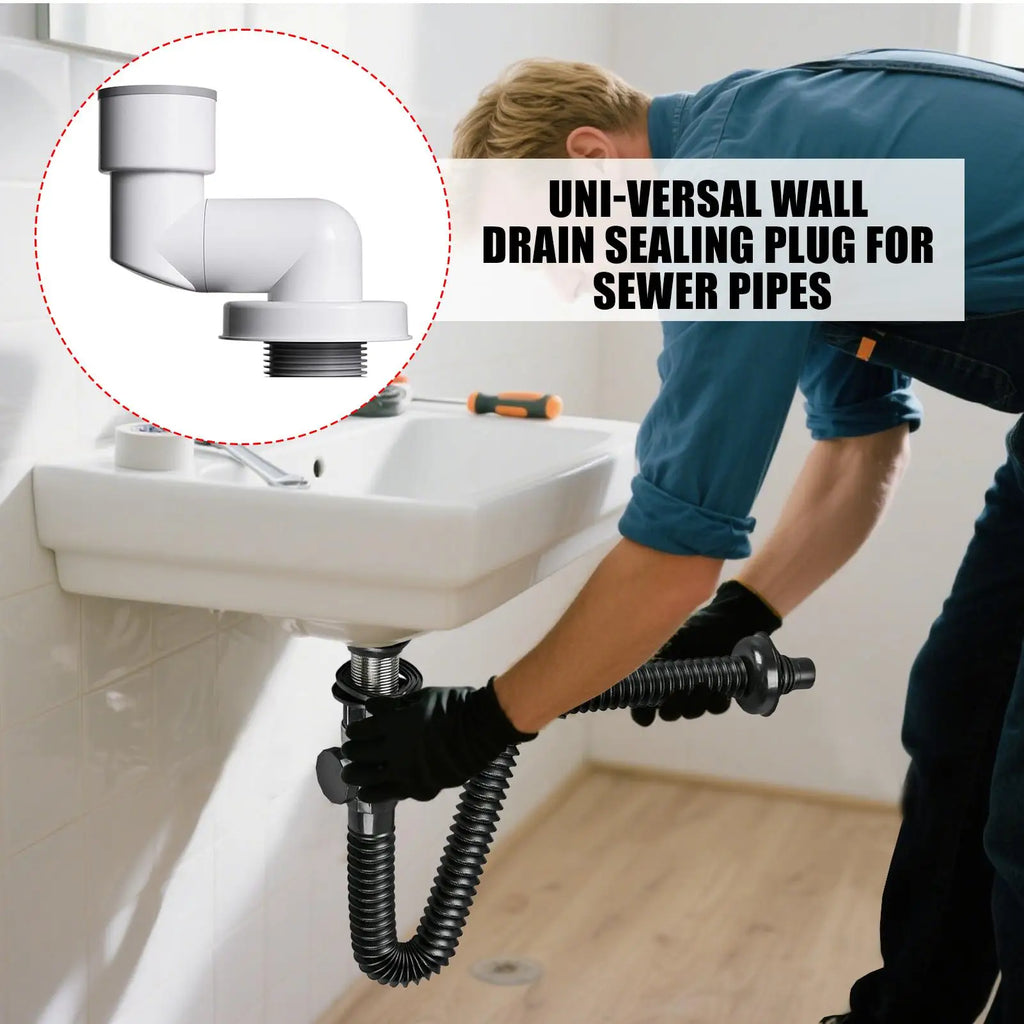 Wall Drain Pipe Odor Preventer Bathroom Kitchen Backflow Sink Plug Qme