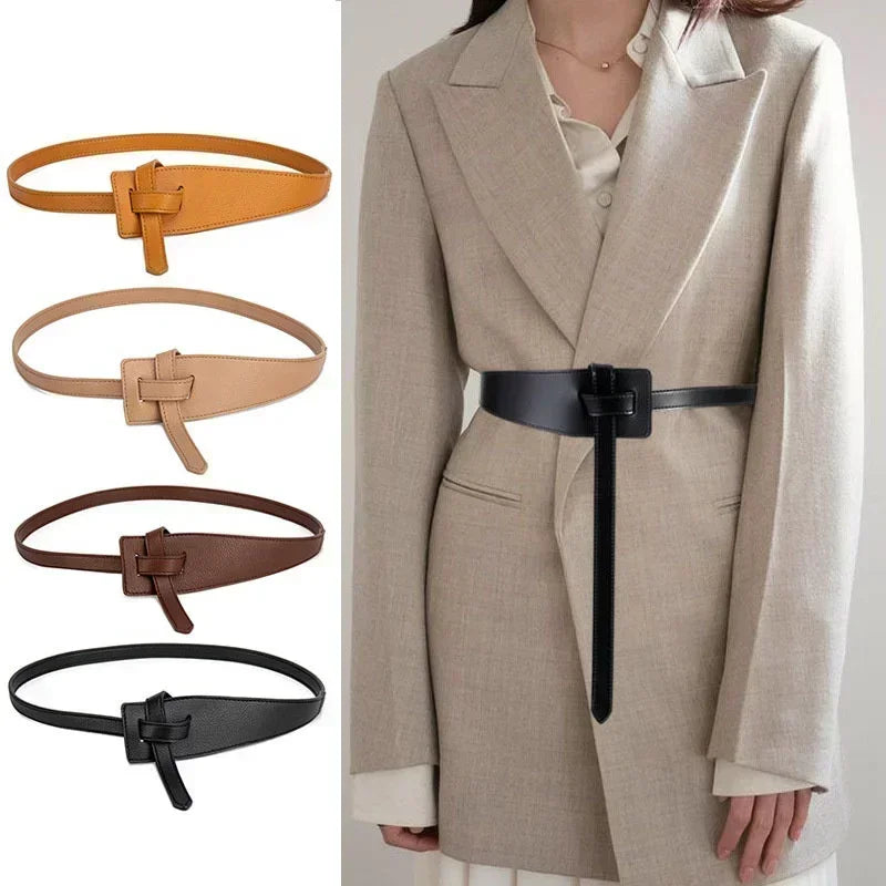 Women Summer Fashion Korean Version Coat Belt Minimalist Wind Qme