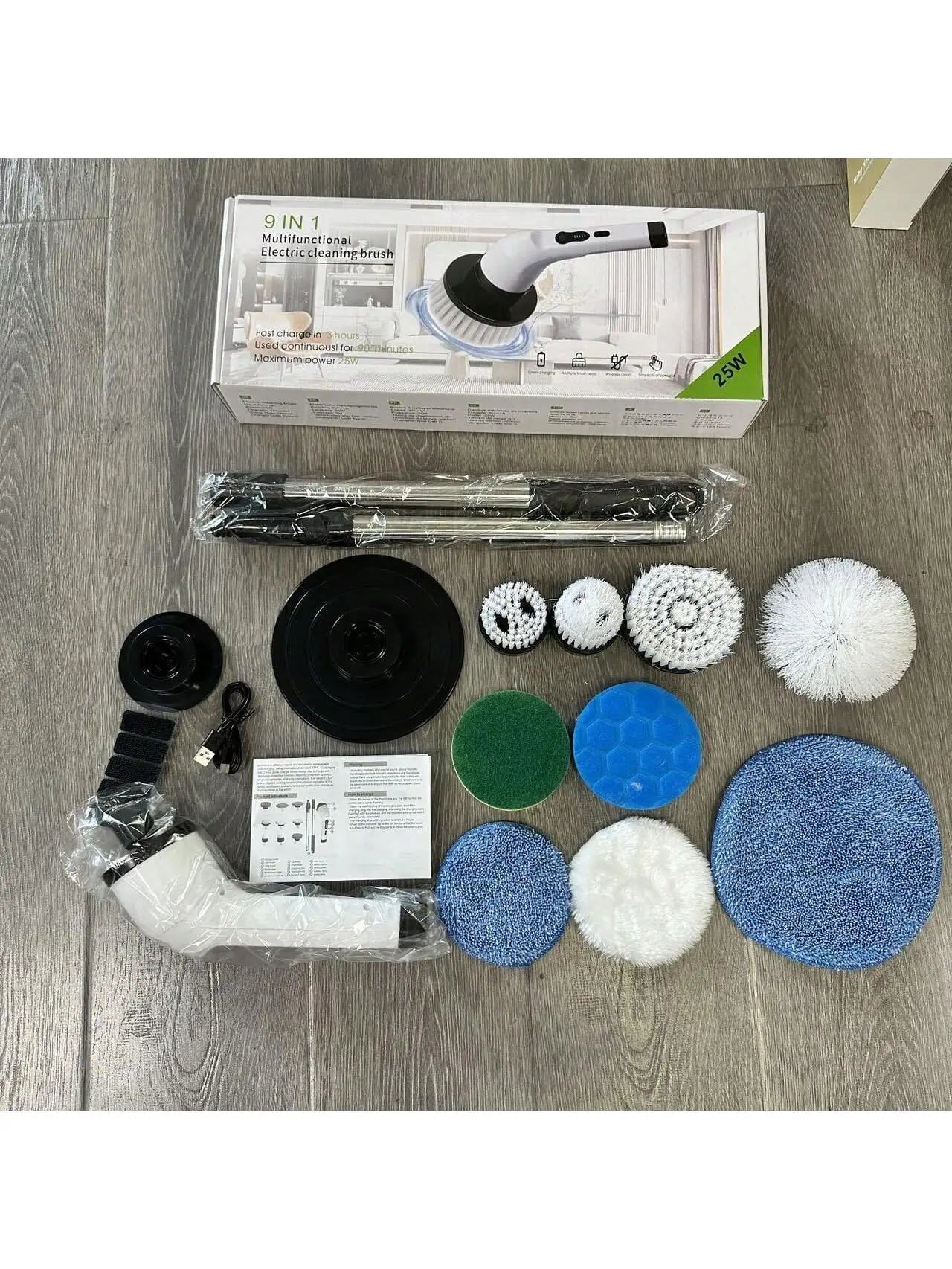 Box Package Multifunctional Electric Cleaning Brush Car Kitchen Qme