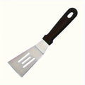 1pc, Mini Spatula, Stainless Steel Small Spatula For Restaurant Kitchen Use, Metal Spatula For Cooking Brownie, Cookie, Lasagna Qme Black
