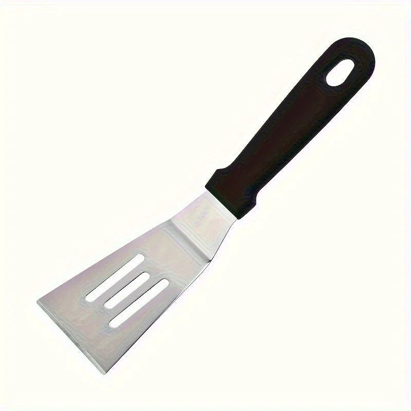 1pc, Mini Spatula, Stainless Steel Small Spatula For Restaurant Kitchen Use, Metal Spatula For Cooking Brownie, Cookie, Lasagna Qme Black