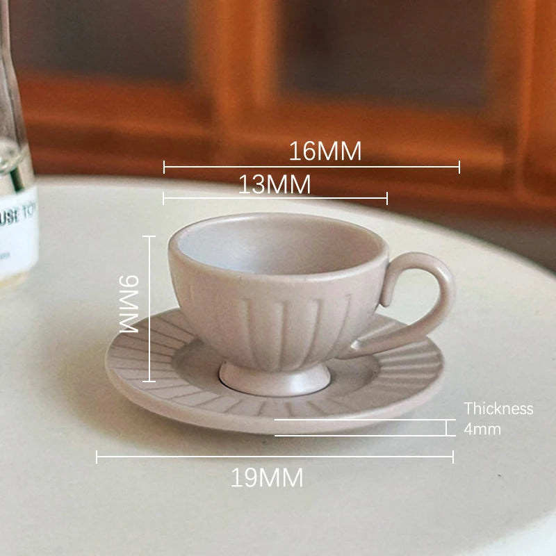 1 6 12 Dollhouse Miniature Dining Ware Mini Vertical Pattern Coffee Qme A14