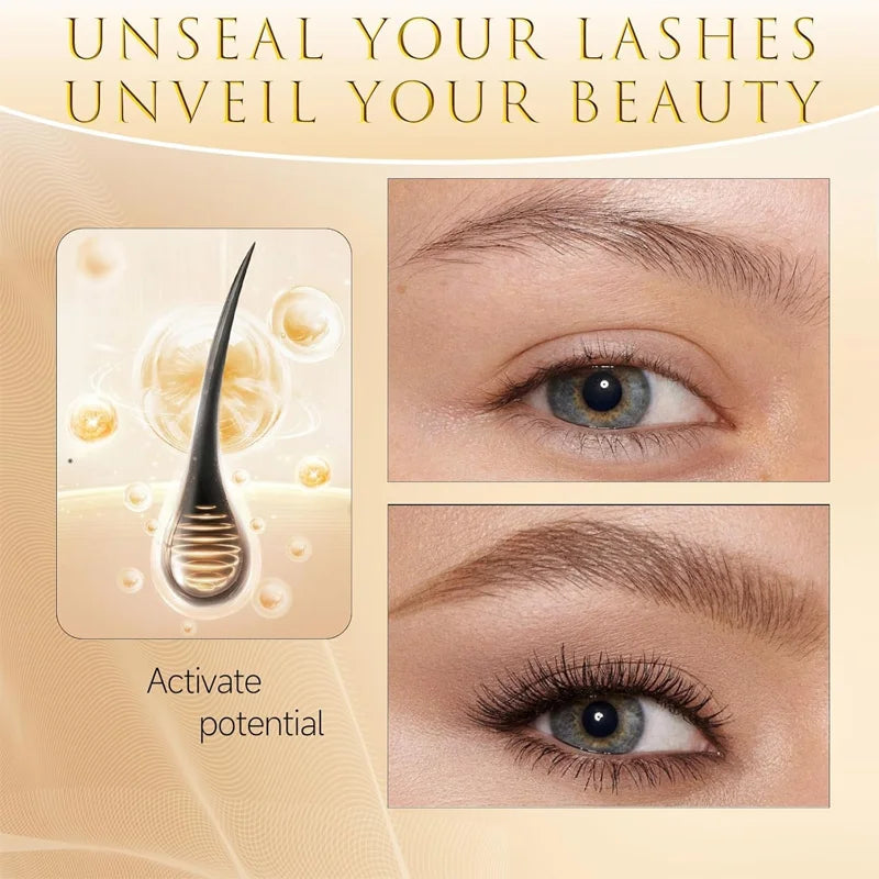 Eyelash Growth Serum - Guaranteed Results in 3-4 Weeks, Castor Oil & Collagen Formula for Longer, Thicker Lashes Qme