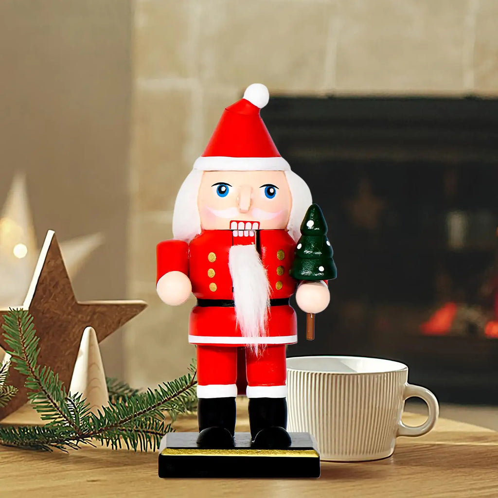 Christmas Figurines Wooden Nutcracker Tabletop Statues Christmas Decor Party Statues Table Centerpiece For Adults Children's Day Qme