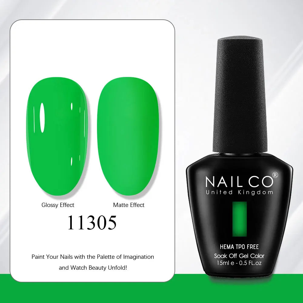 NAILCO Gel Nail Polish Nails Semi-permanent UV Varnish Glitter Glass Qme