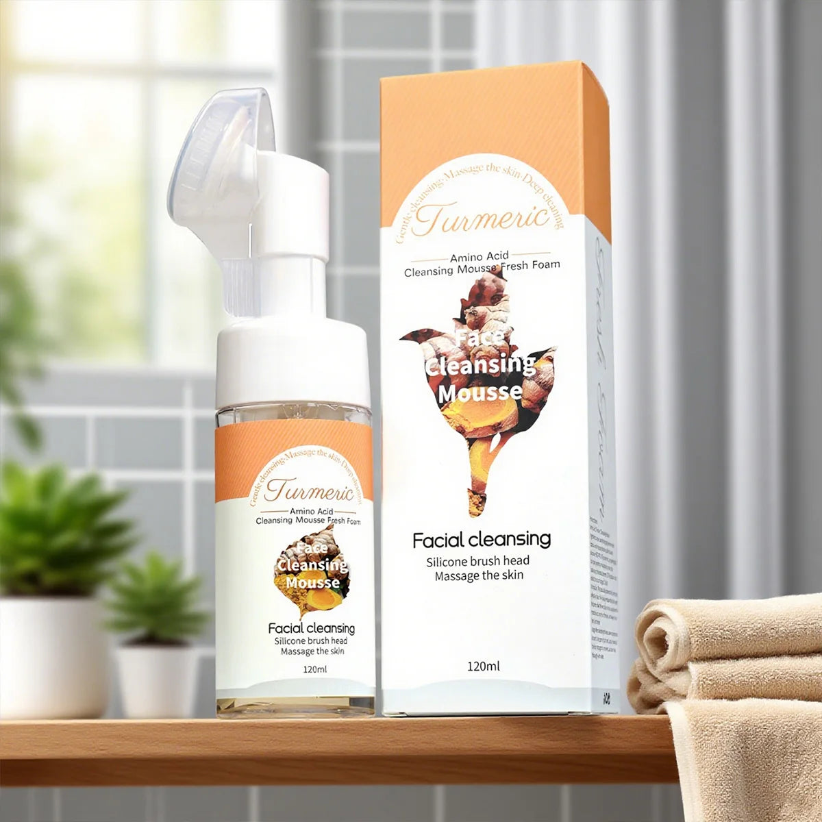 Turmeric Cleansing Mousse Deep Essence Brightens Skin Refreshing Qme