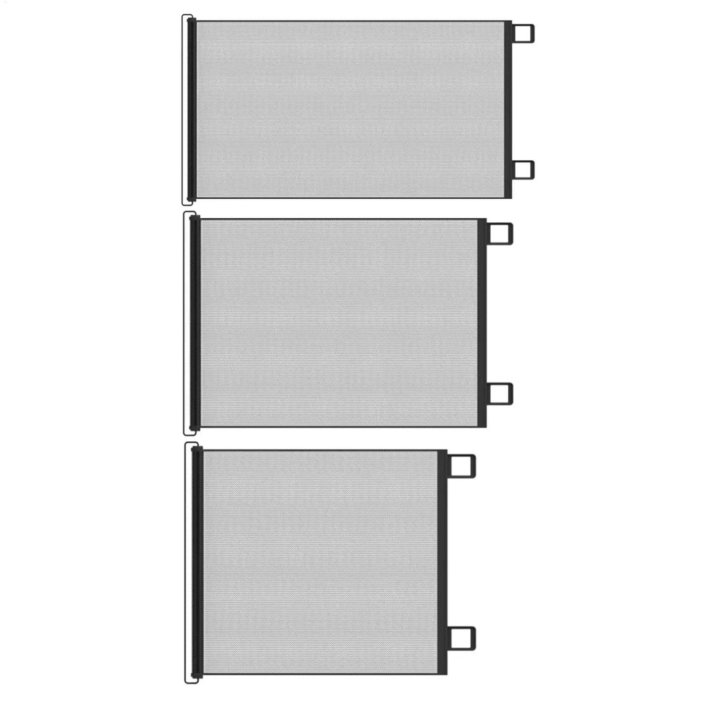 Retractable Pet Gate Retractable Mesh Gate No-Drill Childproof Net Fence Cat Baffle for Indoor Staircase Patio Fireplace Deck Qme