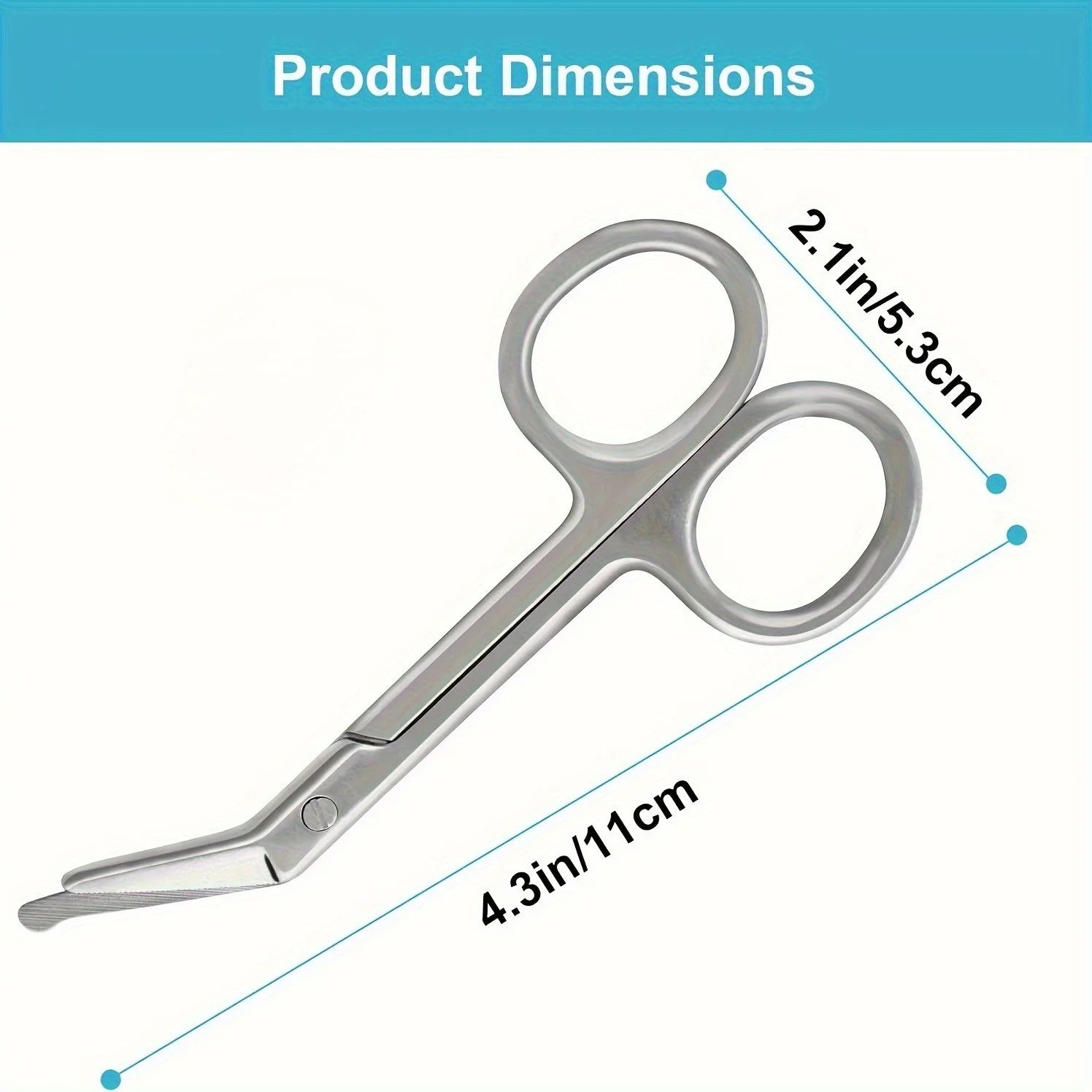 Mini Stainless Steel Bandage Scissor - Compact & Portable - Durable Medical Shear with Sharp Blades for Precise Cutting Qme