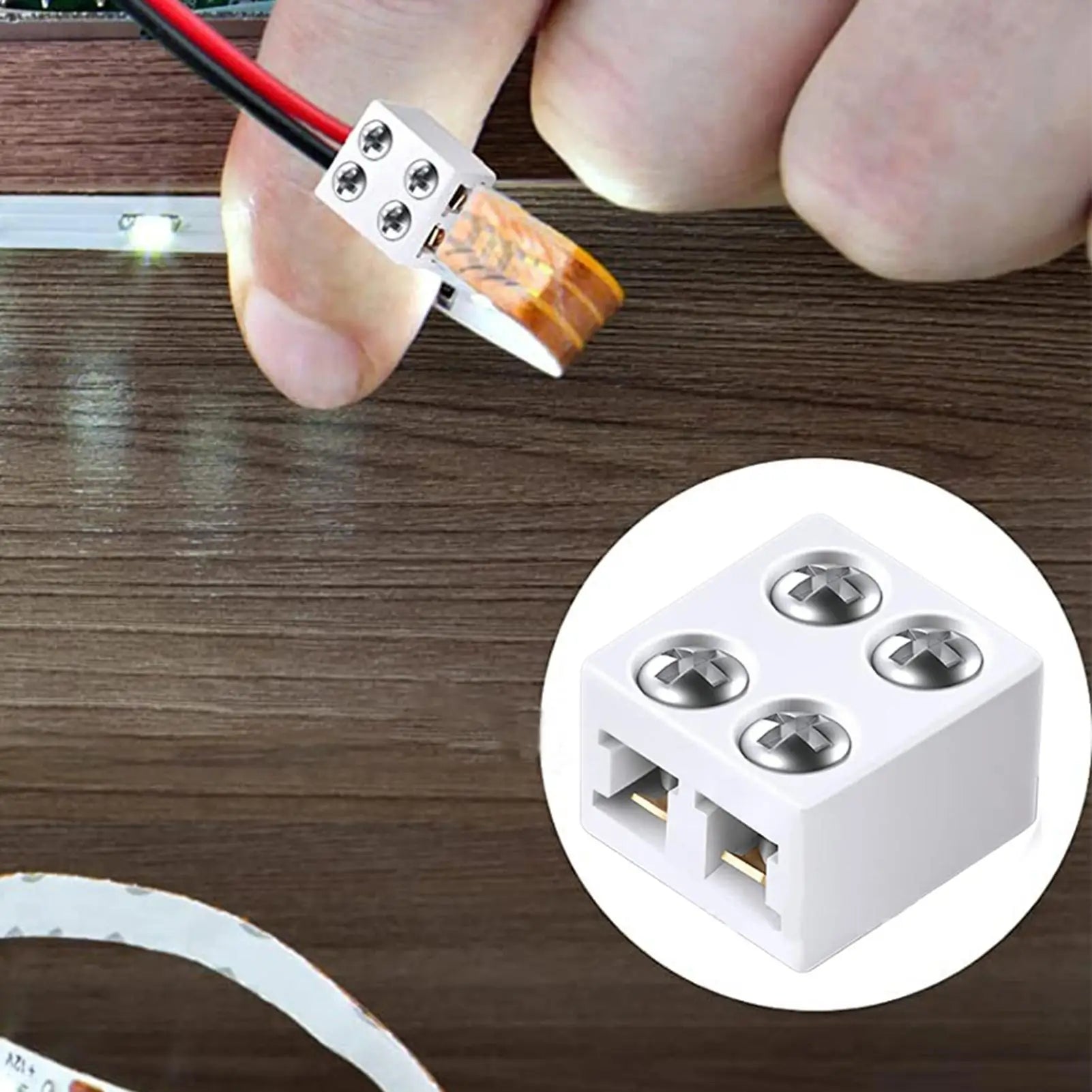 LED Strip Connectors 2Pin 5V 12V 24V Versatile Light Solderless Qme