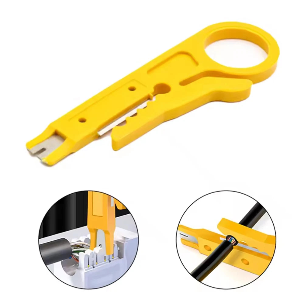 1PC Multi Cable Stripping Tool for RJ45 RJ11 Network Phone Stripping Wire Cutter Multi Tools Cut Line Multifunctional Hand Tools Qme