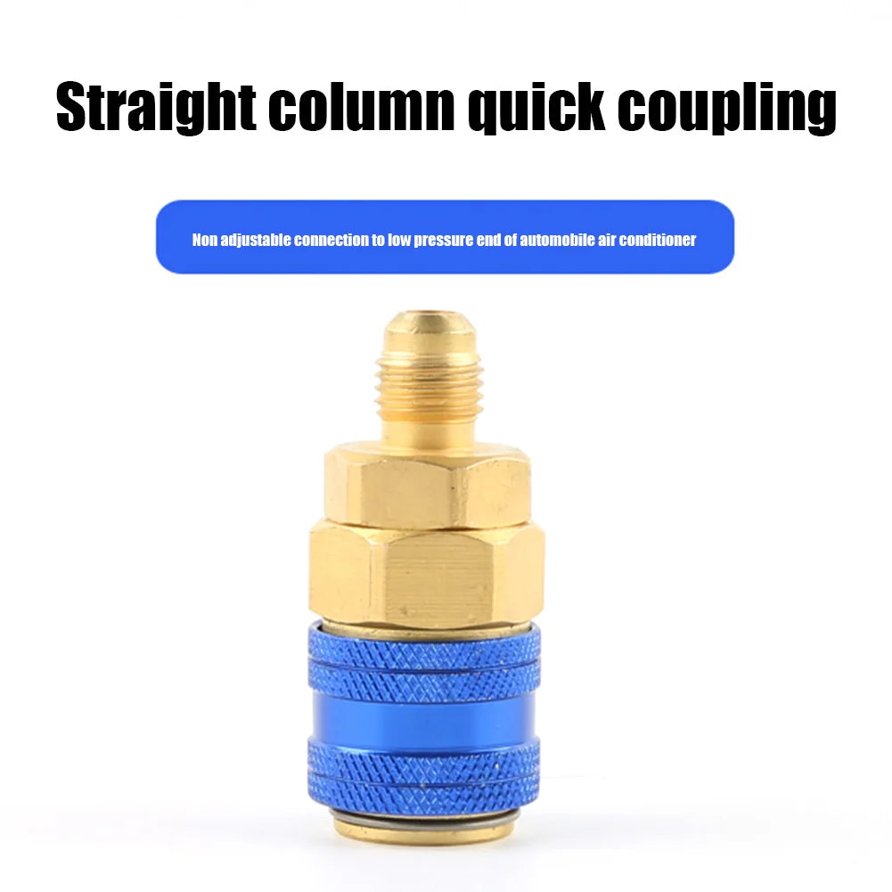 Car A/C Oil and Dye Injector 30ml with R-134a Low Side Quick Coupler Adapter 1/4" SAE Coolant Filling Tube Injection Tool Qme