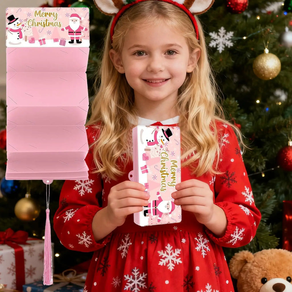 Christmas Money Holder 10-Slot Festive Box Merry Cash Envelope Women Qme