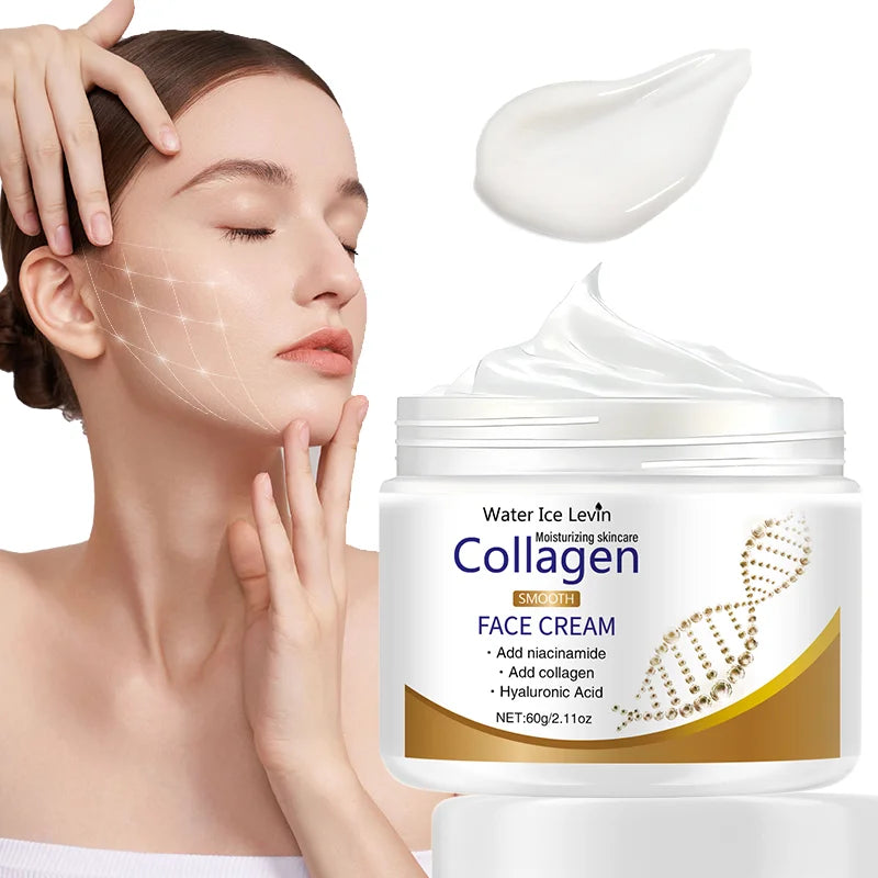 Collagen Day & Night Moisturizer - Hydrating and Firming with Shea Butter, Niacinamide, and Vitamin E - Alcohol-Free Cream Suitable for All Skin Types Qme