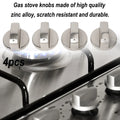 4Pcs 6mm Gas Stove Knobs Kit Cooker Oven Control Knobs Switch Set For Kitchen Cooker Gas Stove Replacement Knobs Qme Default Title