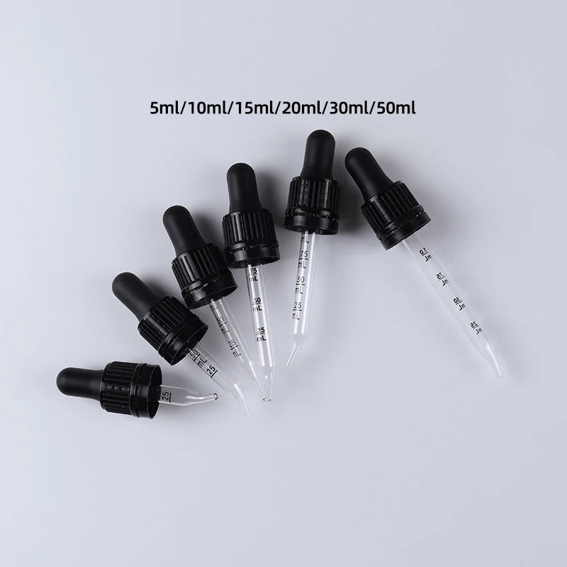 Glass Dropper Graduated Elbow Tip Essential Oil Dispensing Accessory Qme