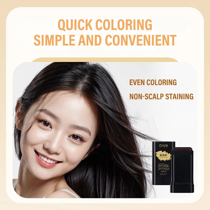 Temporary Hair Color Stick with Comb Natural Gray Coverage Black Brown Hair Root Touch Up Stick Portable Hair Color Non Greasy Qme