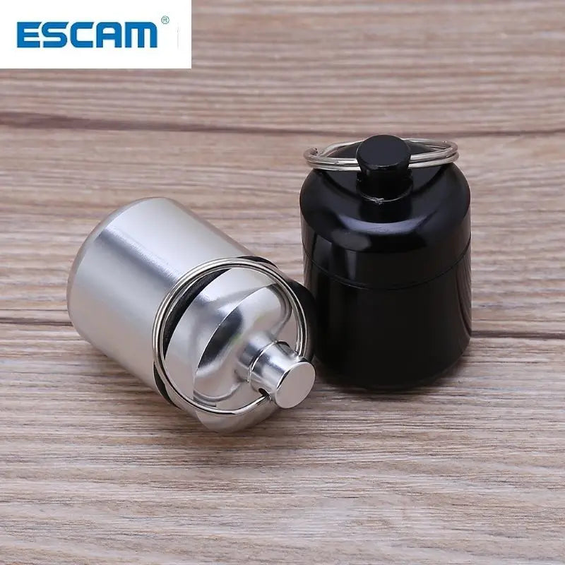 ESCAM Mini Portable Aluminium Alloy Pill Box Carrying Bottle Case Noise Canceling Hearing Protection Earbuds Earplugs Qme