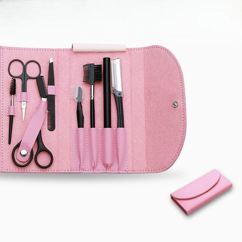 Eyebrow Grooming Shaper Pencil Tweezers Women Men Complete Qme