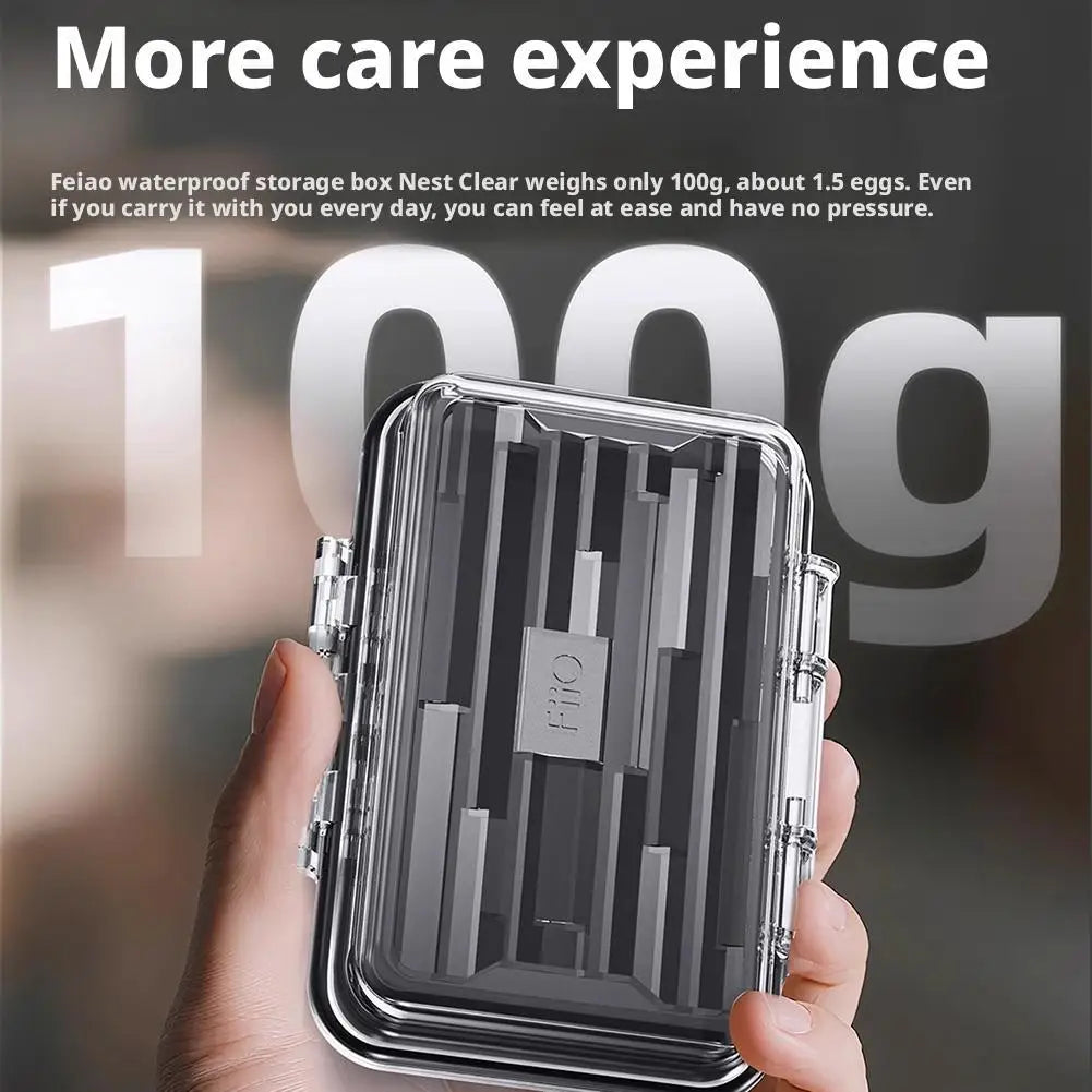 Portable Transparent for FiiO/Feiao NEST Clear Earphone Data Cable Waterproof, Splashing and Dustproof Protection Box Qme