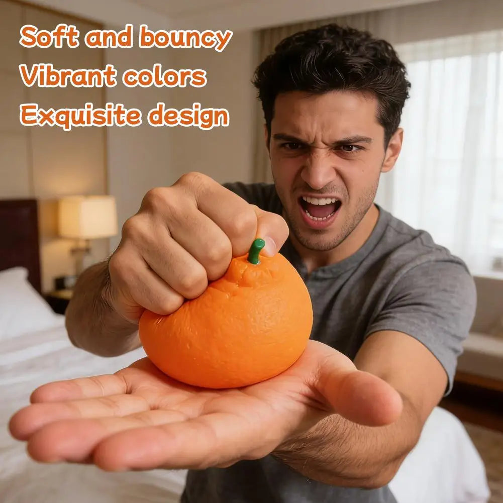 Stress Relief Soft Simulation Orange Fruit Slow Rising Squeeze Toy Qme