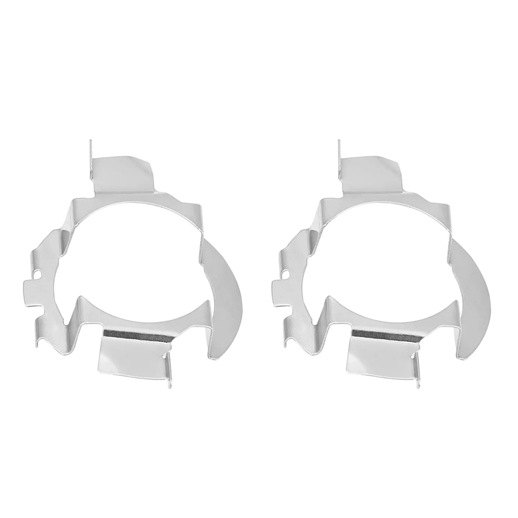 1 Pair H7 LED Headlight Adapter Retainer Holder for H7 LED Adapter H7 LED Headlight Adapter Headlight Adapter LED Retainer Qme Silver