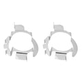 1 Pair H7 LED Headlight Adapter Retainer Holder for H7 LED Adapter H7 LED Headlight Adapter Headlight Adapter LED Retainer Qme Silver
