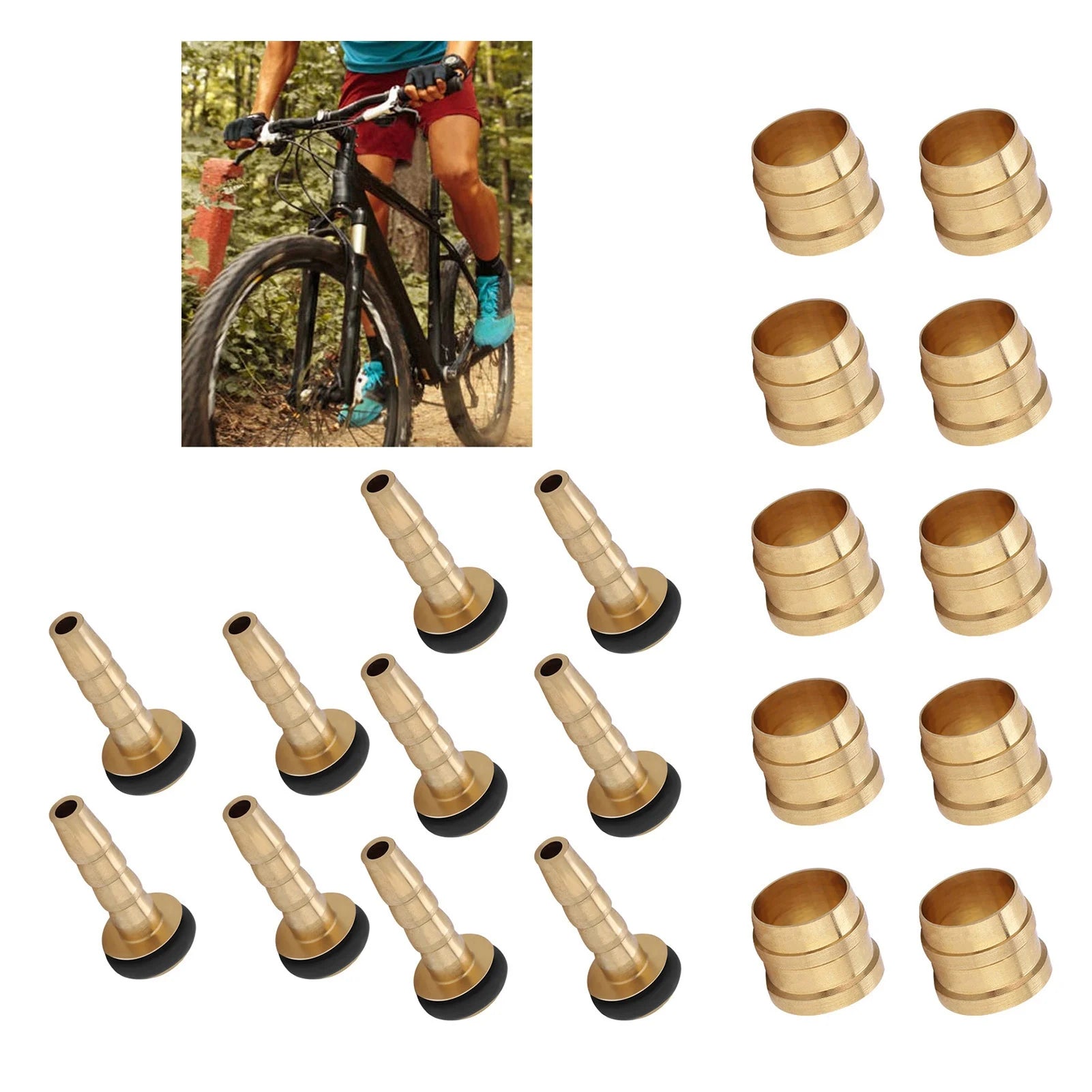 10 Set Hydraulic Disc Brake Hose Olive Connector Insert for Replacement Part Hose Olive Insert Brake Hose Insert Replacement Qme